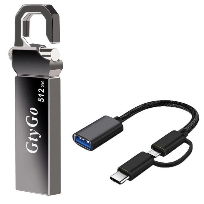 GtyGo 512 GB OTG USB Flash Drive USB 3.0 Adapter Type-C 3-in-1 Set URL slug